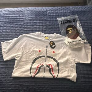 Bape White Shark Tee